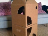 Дом для кошки из коробок