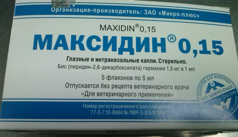 Упаковка препарата Максидин